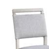 Bovo Counter Height Dining Chair Set of 2, Dove Gray, White Wood