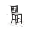 BM340213_4_5c76fa19-68ce-4b36-a629-de449a1668af Mipo Counter Height Dining Chair Set of 2, Black Grid Back, White Seats