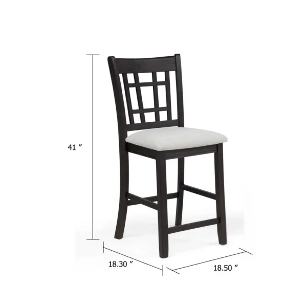 BM340213_4_5c76fa19-68ce-4b36-a629-de449a1668af Mipo Counter Height Dining Chair Set of 2, Black Grid Back, White Seats
