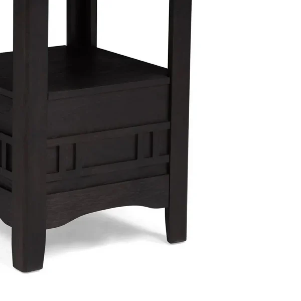 Mipo Counter Height Dining Table, Black Wood, 42-60 Inch Extendable Top