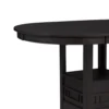 Mipo Counter Height Dining Table, Black Wood, 42-60 Inch Extendable Top