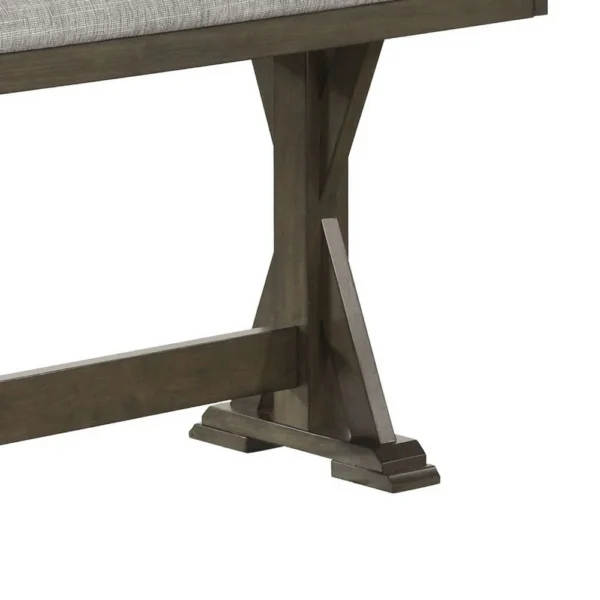 BM340217_2_3221f36e-e4a0-45aa-90d5-6bef320ffd89 Omal Counter Height Dining Bench, Brown-Khaki Wood, Gray Fabric, 48 Inch