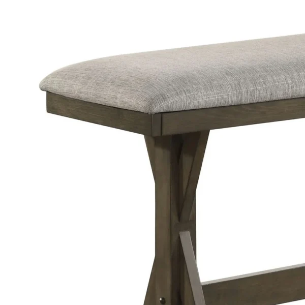 BM340217_3_36ed61fe-4ee2-430e-a210-2a7cf9e30706 Omal Counter Height Dining Bench, Brown-Khaki Wood, Gray Fabric, 48 Inch