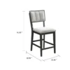 BM340219_4_cabb9c18-cd68-471c-a502-69a29d585417 Kliu Counter Height Chair Set of 2, Light Gray Fabric, Black Wood Frame