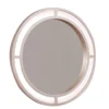BM340352_1 Yezy 3pc Vanity LED Mirror Desk Set with Padded Stool, Blush Pink