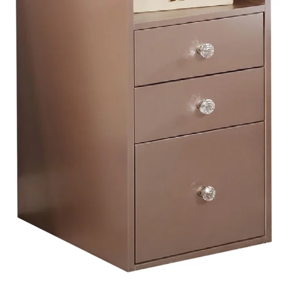 BM340352_3 Yezy 3pc Vanity LED Mirror Desk Set with Padded Stool, Blush Pink