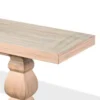 BM340357_2_93b77a0f-95c7-47d8-890b-3050d66e9700 Anna Dining Bench, 60 Inch, Double Pedestal, Wheat Brown Solid Wood