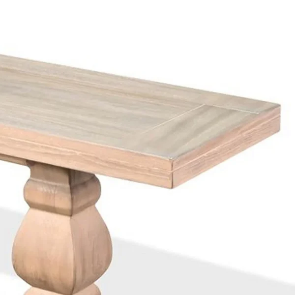 BM340357_2_93b77a0f-95c7-47d8-890b-3050d66e9700 Anna Dining Bench, 60 Inch, Double Pedestal, Wheat Brown Solid Wood