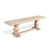 BM340357_c49fb39b-9969-4e50-8ada-95948bafae81 Anna Dining Bench, 60 Inch, Double Pedestal, Wheat Brown Solid Wood