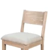 Casy Counter Height Chair Set of 2, Gray Cushion, Natural Brown Solid Wood