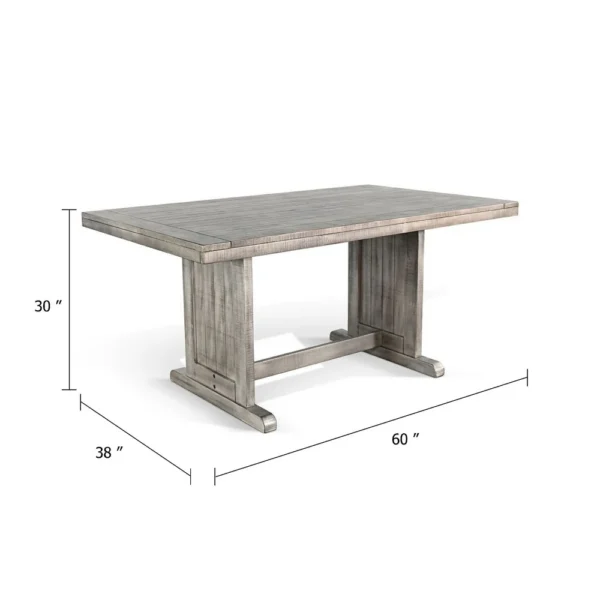 BM340366_4_7ae5af6d-e2ab-4f51-a7ae-47247c1fb507 Zeka Dining Table, 60 Inch Top, Double Pedestal, Gray Solid Wood