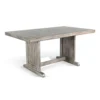 BM340366_e52cb12c-3acf-4a95-9bdc-c908e6fd5425 Zeka Dining Table, 60 Inch Top, Double Pedestal, Gray Solid Wood