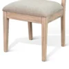 Zemi Dining Chair Set of 2, Rattan, Beige, Natural Brown Solid Wood