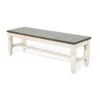 BM340397_1_047b2407-efee-49ee-a7c7-1d62cc758ba9 Dean Dining Bench, 52 Inch Brown Plank Seat, White Solid Wood