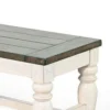 BM340397_2_1ff58a6e-6000-4e68-9819-f2e99a7f94d8 Dean Dining Bench, 52 Inch Brown Plank Seat, White Solid Wood