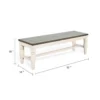 BM340397_4_b5c69710-195a-4b3b-903d-5784114d104d Dean Dining Bench, 52 Inch Brown Plank Seat, White Solid Wood