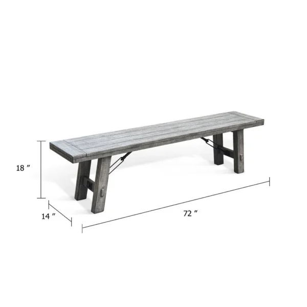 BM340403_4_94ea3e25-5f08-4d4e-b8a5-c5a0e5106446 Zeka Industrial Bench, Plank Seat, 72 Inch Rustic Gray Solid Wood
