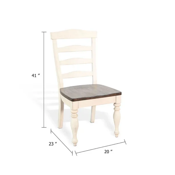 BM340413_4_6fe3dccd-dee2-46f4-8a78-6256053e0ad7 Dean Dining Chair Set of 2, Ladder Back, Dark Brown, White Solid Wood
