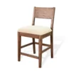 BM340414_1_f4f2792e-8bcf-42e4-bab3-20bf74f35806 Giby Counter Height Chair Set of 2, Beige Padded Seat, Solid Wood Brown