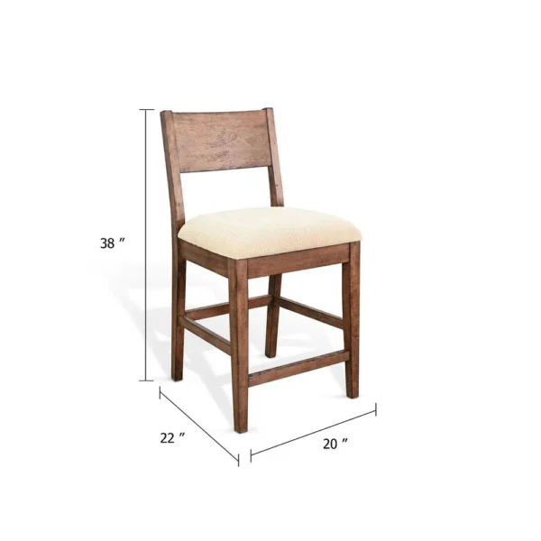 BM340414_4_ba4e0f29-c2d5-49ed-bf6d-f7f29467377c Giby Counter Height Chair Set of 2, Beige Padded Seat, Solid Wood Brown