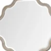 BM340841_2_72209680-48d2-455a-9735-857c6aed1412 Fea Dresser Mirror, Natural Oak Brown Solid Wood, Scallop Edges, 40x47