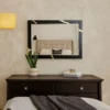 BM340842_5 Goldie Dresser Mirror, Beveled Glass, Gold and Black Solid Wood, 35x52