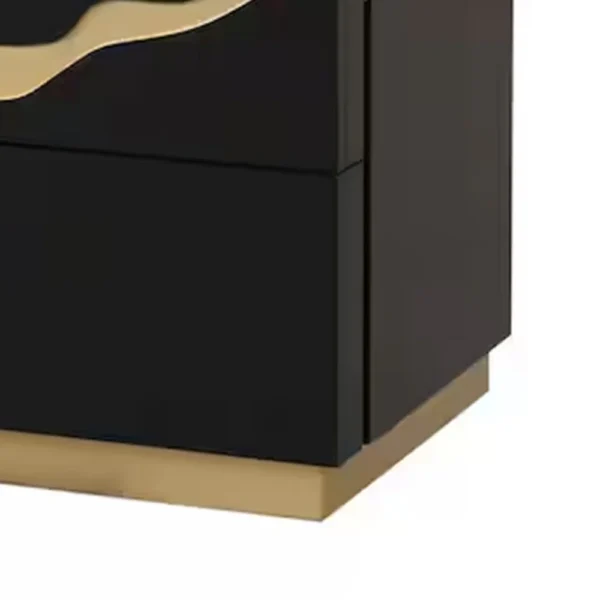 BM340843_3_698d837f-a34e-45d4-948f-fa6d491c3c1c Goldie Nightstand, 2 Drawers, Gold and Black Solid Wood, 28 Inch