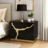 BM340843_5_68d56ff2-31a7-4536-9e60-83c3f4ed228d Goldie Nightstand, 2 Drawers, Gold and Black Solid Wood, 28 Inch