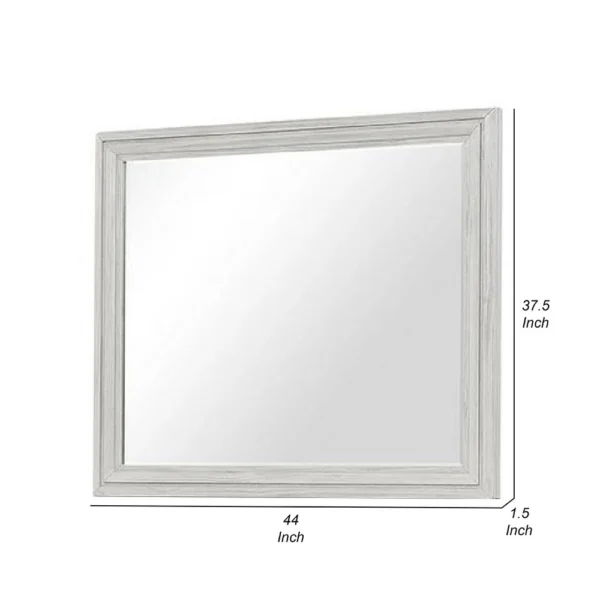BM340847_4_ff5049ff-1ff6-4f35-9aee-e00c9c803a7e Basil Dresser Mirror, Beveled Glass, 38x44 Rustic White Solid Wood Frame