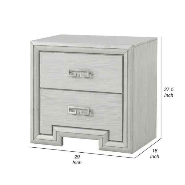 BM340848_4_fbebdfab-27de-4be5-a8fe-847808df617c Basil Nightstand, 2 Drawers, Rustic White Solid Wood, 29 Inch