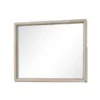 Myna Dresser Mirror, Beveled Glass, Oak Brown Solid Wood, 34x45