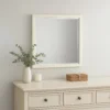 BM340856_5 Toi Dresser Mirror, Beveled Glass, Antique White Finished Solid Wood, 38 Inch