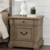 BM340859_5_e10bb3fd-b5be-4d7e-a91a-2f9c6036a689 Roi Nightstand, 2 Drawers, Weathered Gray Solid Wood, 28 Inch