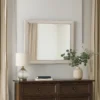 BM340866_5 Kexa Dresser Mirror, Bevel Glass, Light Gray Solid Wood Frame, 34x44