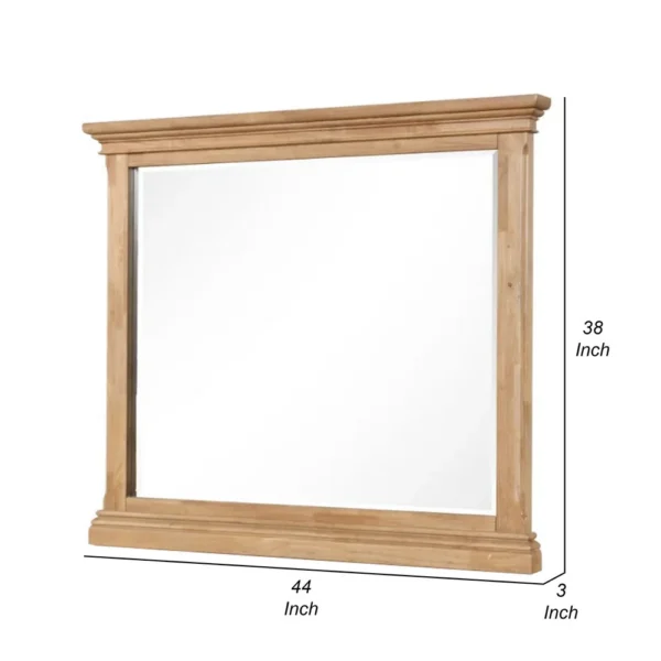 BM340870_4_338238f0-b8b1-43a5-abd8-f4b339a3d527 Lexa Dresser Mirror, Bevel Glass, Natural Oak Brown Solid Wood, 38x44