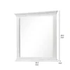 Leyne Dresser Mirror, Bevel Glass, Weathered Gray Solid Wood, 40 Inch