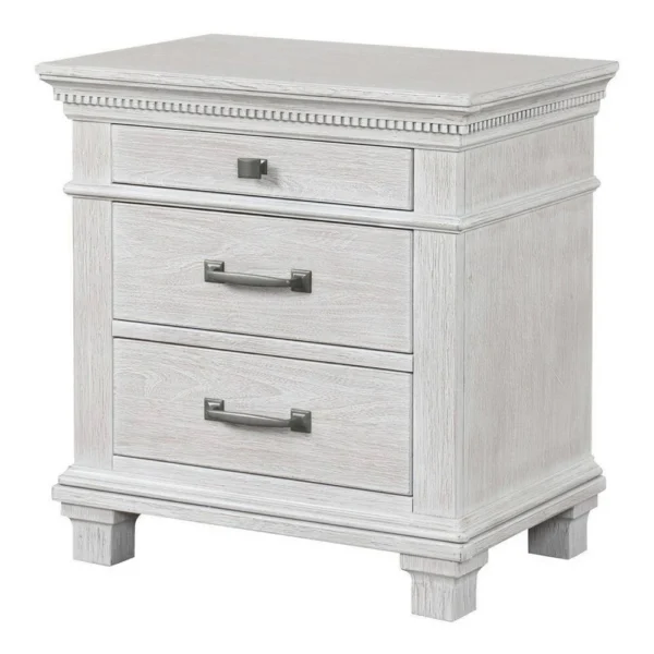 BM340874_fb33c9f1-2a3c-4849-ba2e-92c2ed7796ba Leyne Nightstand, 3 Drawers, Farmhouse Weathered Gray Solid Wood, 26 Inch