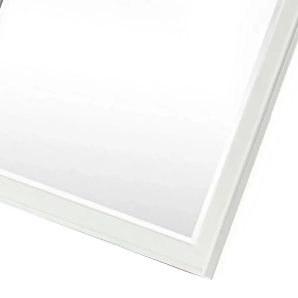Kyna Dresser Mirror, Beveled Glass, Classic Antique White Solid Wood, 40x42