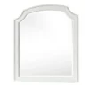 Kyna Dresser Mirror, Beveled Glass, Classic Antique White Solid Wood, 40x42
