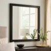 BM340881_5 Lati Dresser Mirror, Beveled Glass, Black Wood, 40 Inch Square