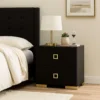 BM340882_5_bab25a14-ffc1-4cfe-ac1b-b69623dffc16 Lati Nightstand, 2 Drawers, Black Wood, Gold Metal, 24 Inch