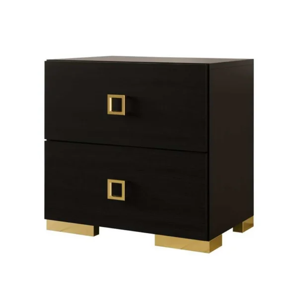 BM340882_9fb9c3a2-c3ec-45a2-9bb7-b61ef3ef0305 Lati Nightstand, 2 Drawers, Black Wood, Gold Metal, 24 Inch
