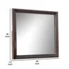 Nitz Dresser Mirror, Beveled Glass, Espresso Brown Solid Wood Frame, 36x40