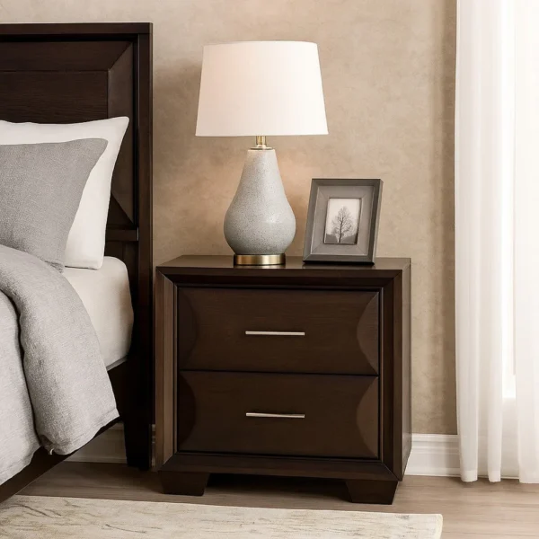 BM340892_5_f58e9f9b-5a32-4a90-99ea-5b02af42cf68 Nitz Nightstand, 2 Drawers, Espresso Brown Solid Wood, 27 Inch
