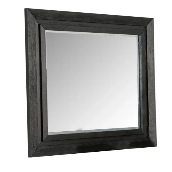 BM340898_b7994ec2-4984-4778-a10f-56b746f85b45 Ashen Dresser Mirror, Black Solid Wood, Rectangular Silhouette, 40x46