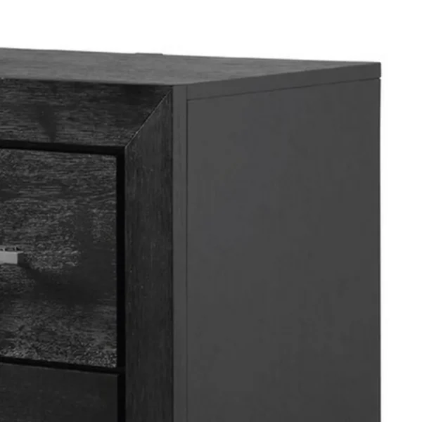 BM340899_2_61d3e583-e8b8-476d-a5e2-eaa7d5e368a5 Ashen Nightstand w USB, 2 Drawers, Black Solid Wood, Chrome Metal, 26 Inch