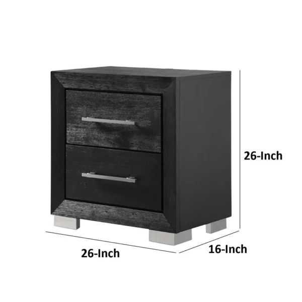 BM340899_4_64ed78d5-e5db-447c-b13f-31a401ee5a8a Ashen Nightstand w USB, 2 Drawers, Black Solid Wood, Chrome Metal, 26 Inch