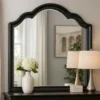 BM340901_5 Eleena Dresser Mirror, Beveled Glass, Black Solid Wood Frame, 41x42