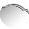 Eleena Dresser Mirror, Beveled Glass, Silver Solid Wood Frame, 41x42