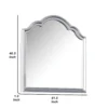 Eleena Dresser Mirror, Beveled Glass, Silver Solid Wood Frame, 41x42
